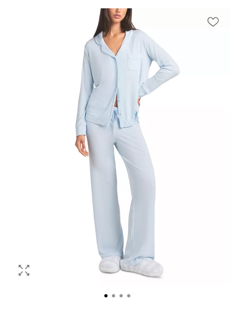 SKIMS Baby Blue Soft Lounge Pajama Top ONLY - Picture 2 of 4